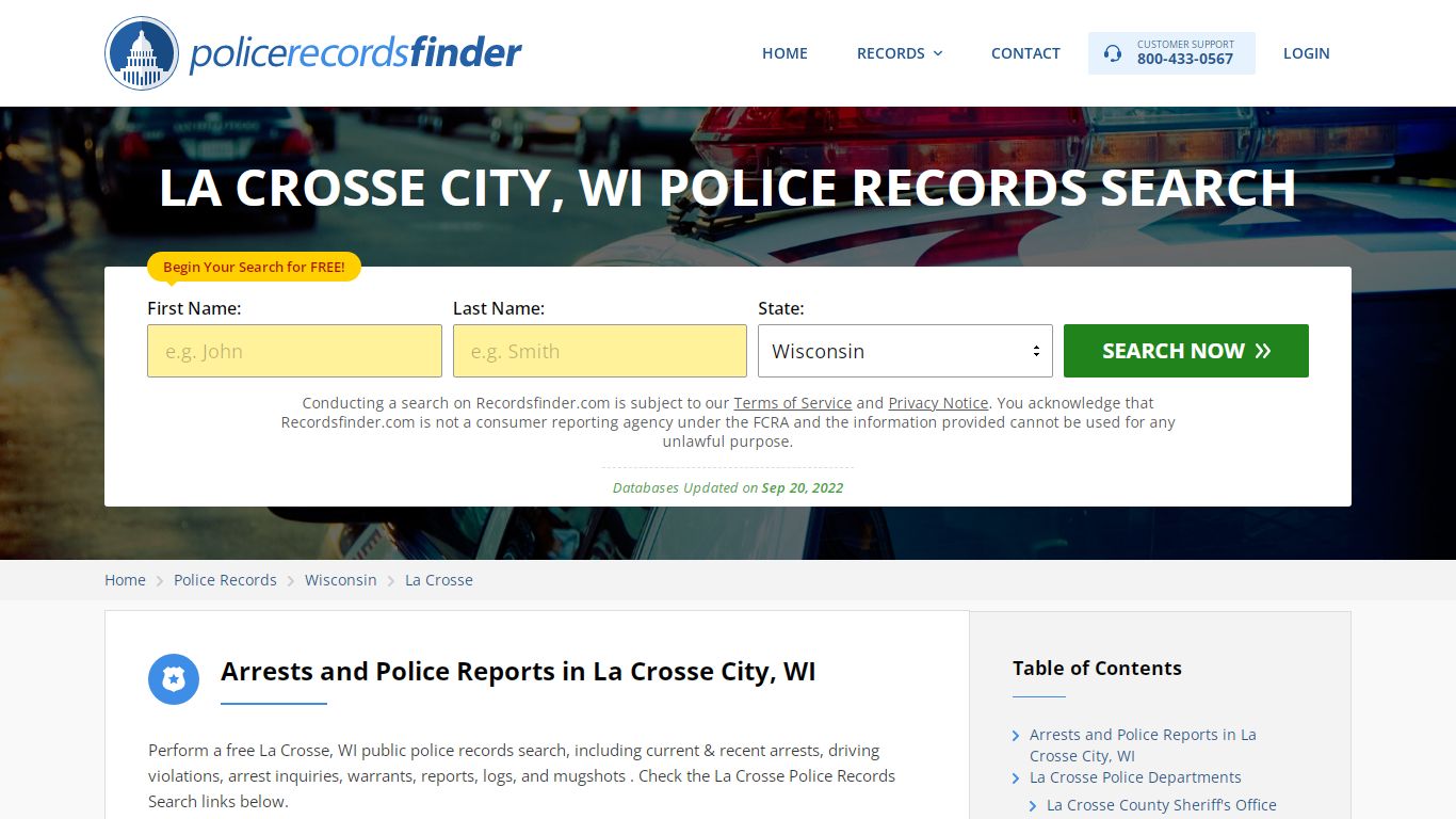 La Crosse, Alachua County, WI Police Reports & Police Department Records